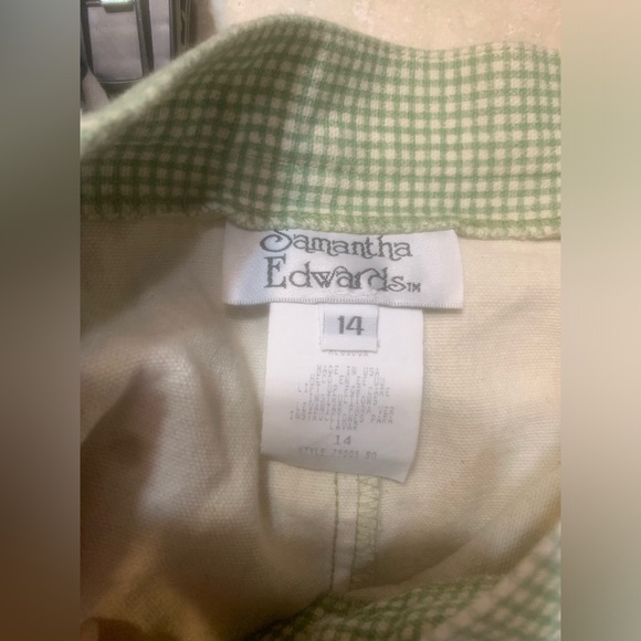 Vintage Green gingham shorts - Picture 2 of 7